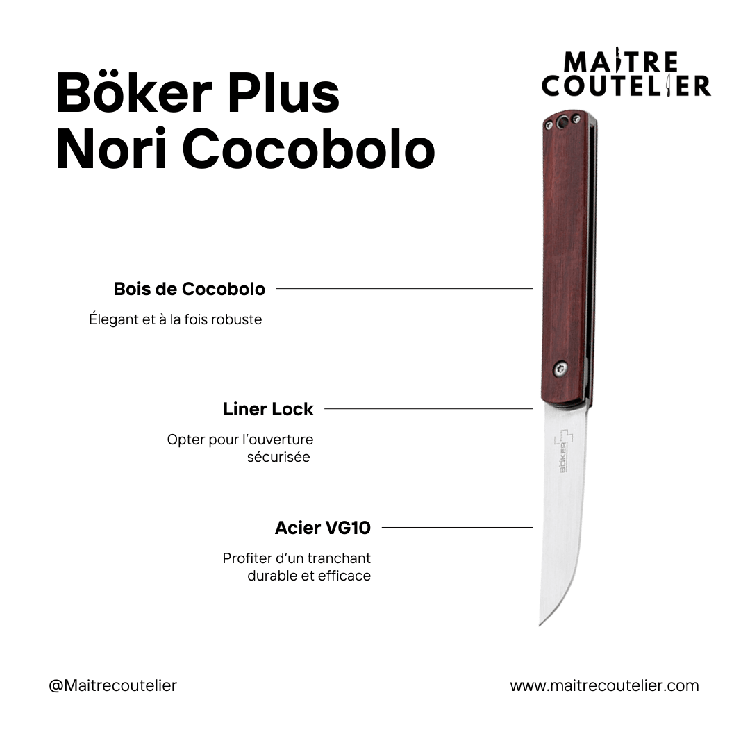 Couteau boker plus Wasabi Cocobolo