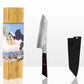 Couteau de cuisine japonais bunka damas santoku