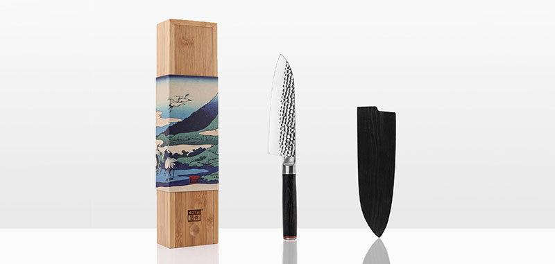 Couteau de cuisine santoku pakka kotai