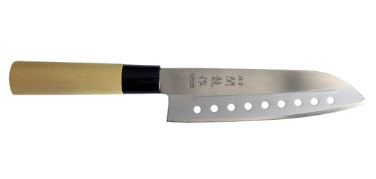 Couteau japonais Santoku ajouré Seki Ryu