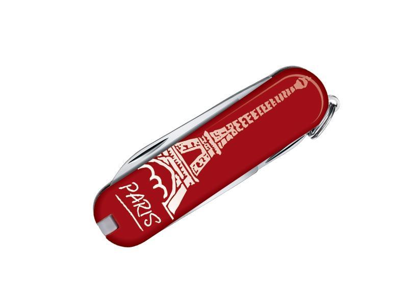 Couteau victorinox classic rouge tour eiffel 58mm