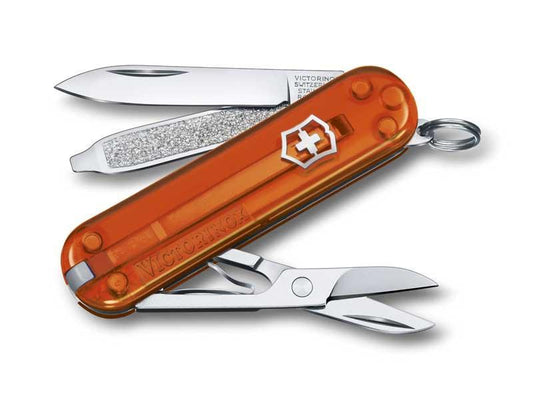 Couteau victorinox classic translucide fire opal 58mm