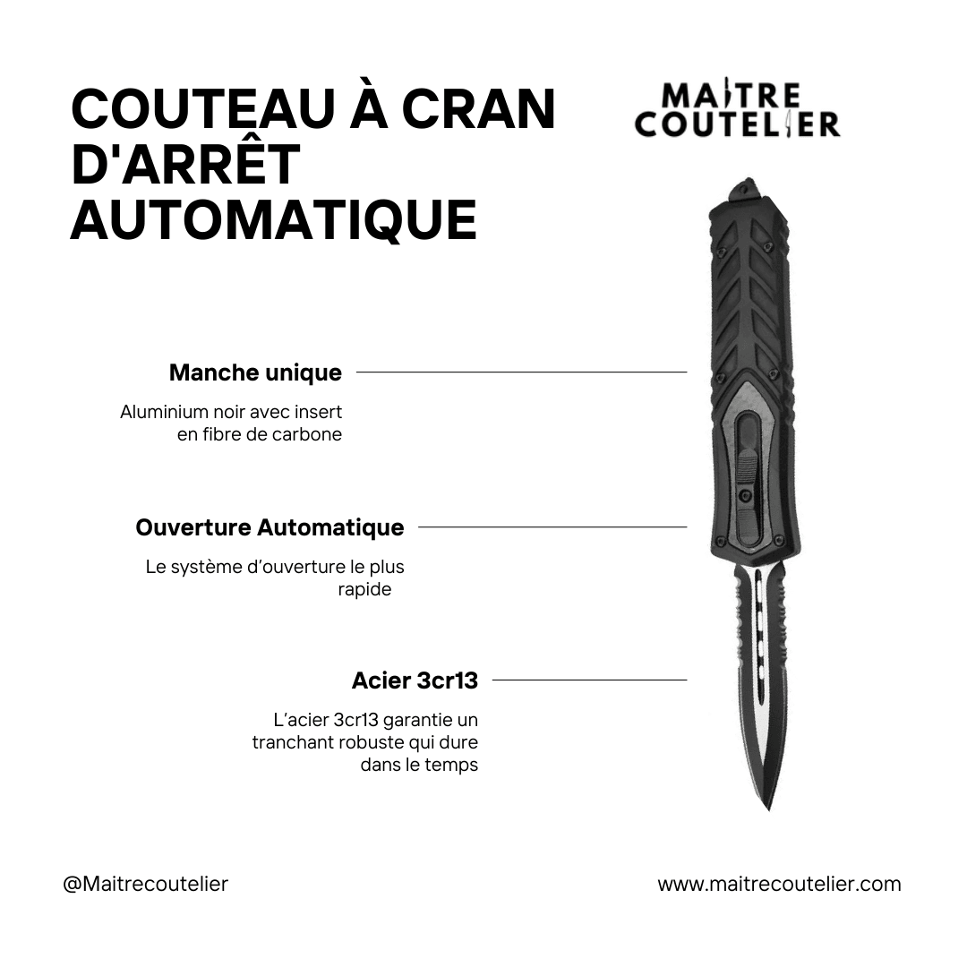 COUTEAU À CRAN D'ARRÊT AUTOMATIQUE