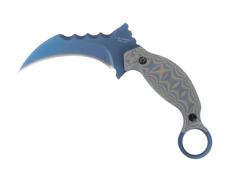 KARAMBIT MARRÓN Y AZUL